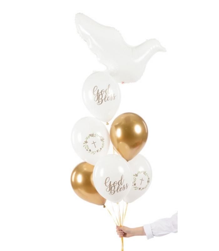 OnlyByGrace God Bless kors balloner og helligåndsdue ballon