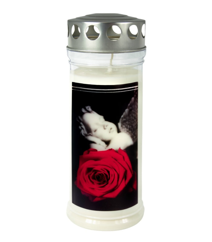 OnlyByGrace Gravlys 7 dage Vindbeskyttelseslåg rose og engel