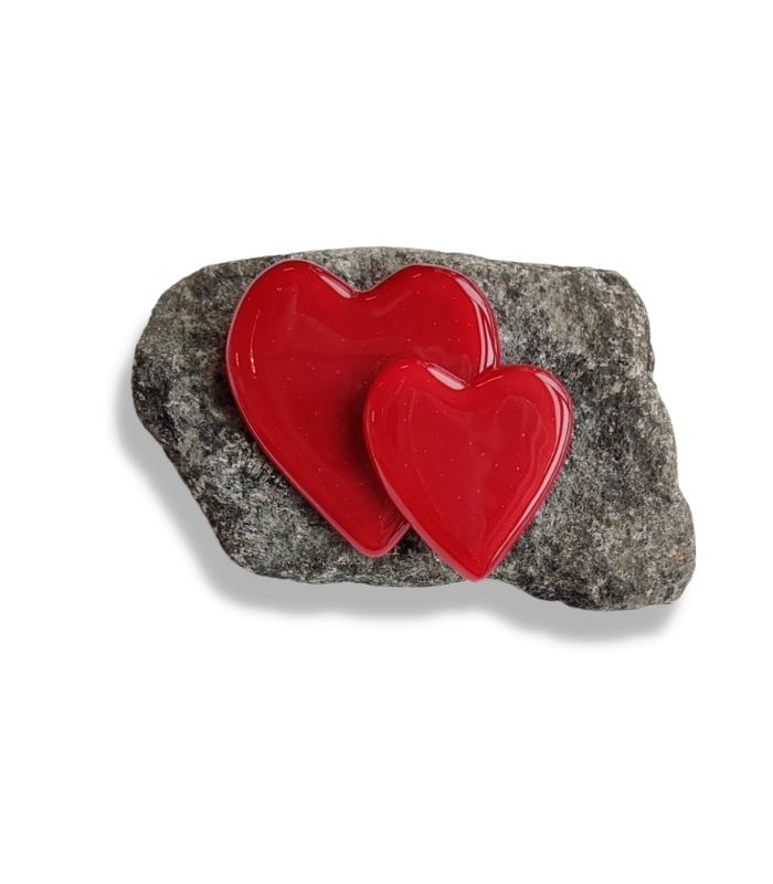 OnlyByGrace Gravsten med dobbet glashjerte stor