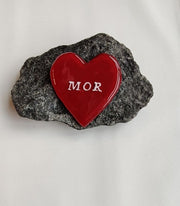 OnlyByGrace Gravsten med glashjerte MOR