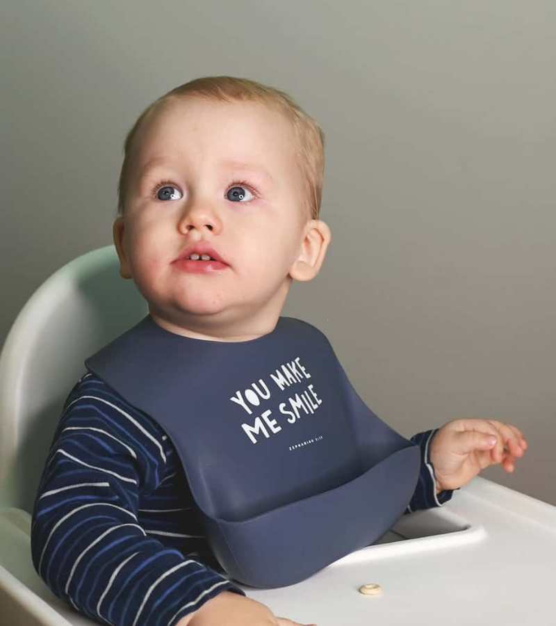 OnlyByGrace Hagesmæk blå You make me smile barn