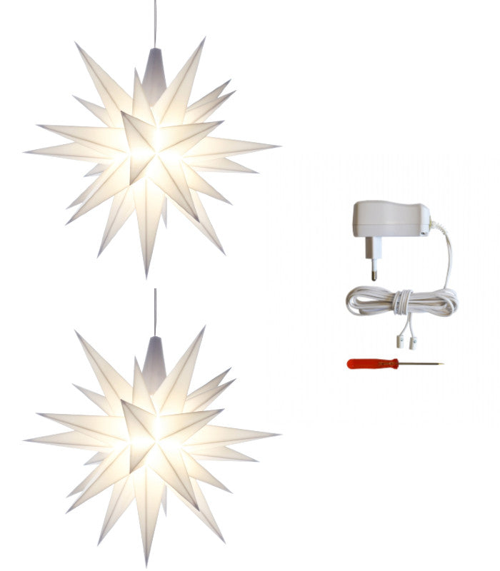 OnlyByGrace Herrnhuter Adventsstjerner 2 stk incl adapter