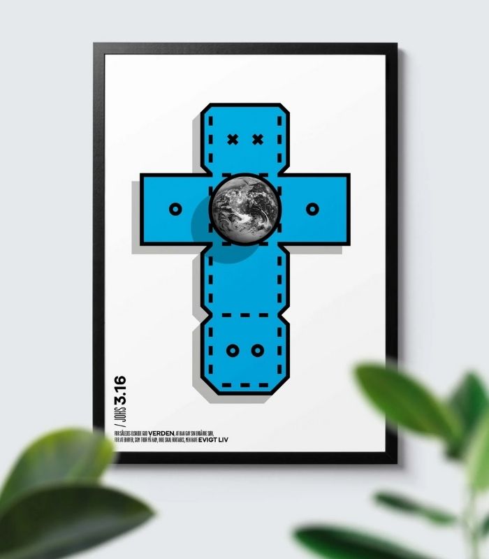 OnlyByGrace Joh 3.16 Poster trosplaktn