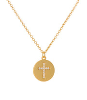 OnlyByGrace Kors medaljon guld