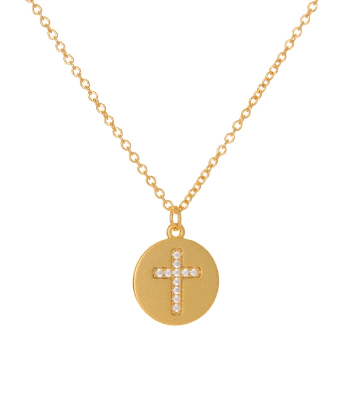 OnlyByGrace Kors medaljon guld