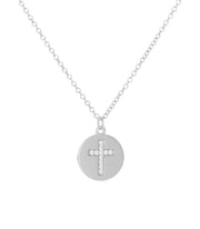 OnlyByGrace Kors medaljon sølv