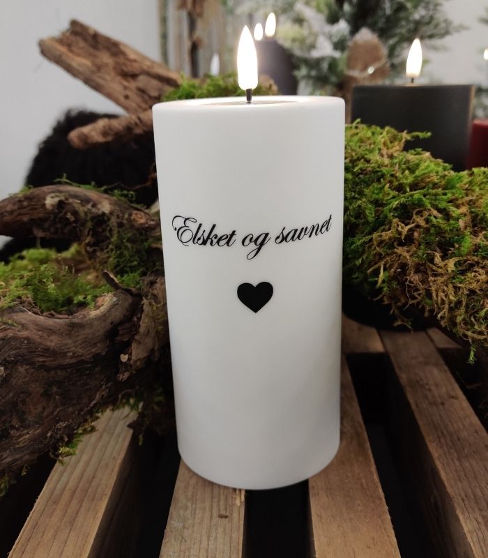 OnlyByGrace LED gravlys Elsket og savnet DeluxeHomeArt