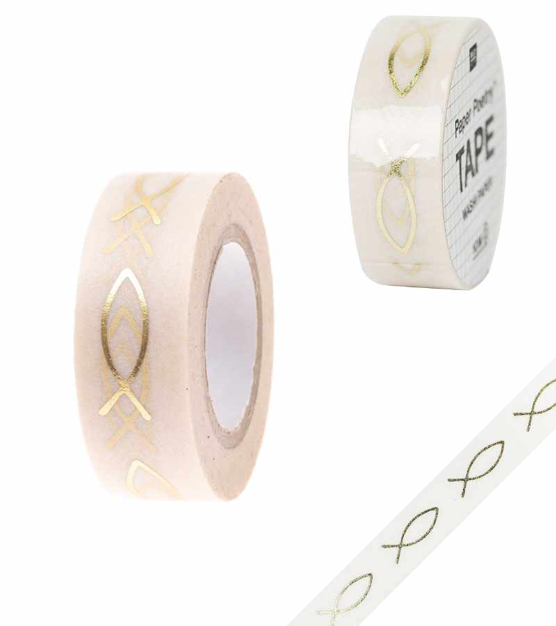 OnlyByGrace Maskin tape fisk ICHTHYS guld