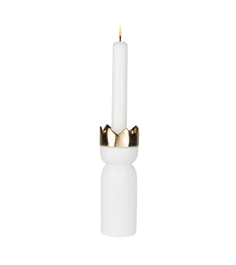 OnlyByGrace Mellem Hvid Porcelæns Lysestage Hellige Trekonger