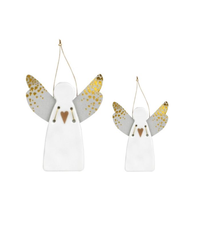 OnlyByGrace Porcelæn Engel Lille guld