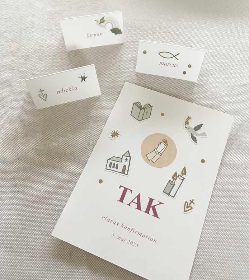 OnlyByGrace Rico Design Klistermærker Dåb Konfirmation