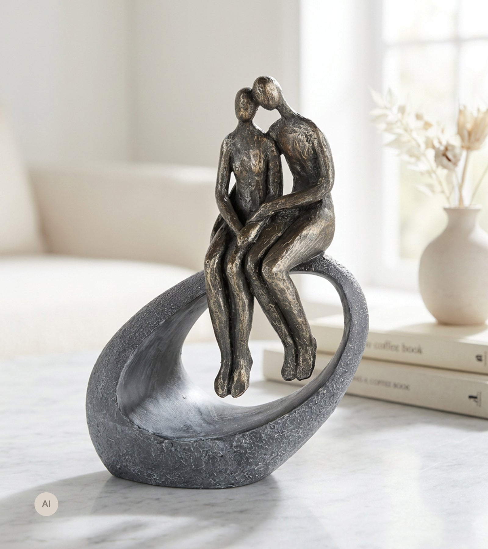 Skulptur, Skulptur Kærlighed og Nærhed, 27 cm