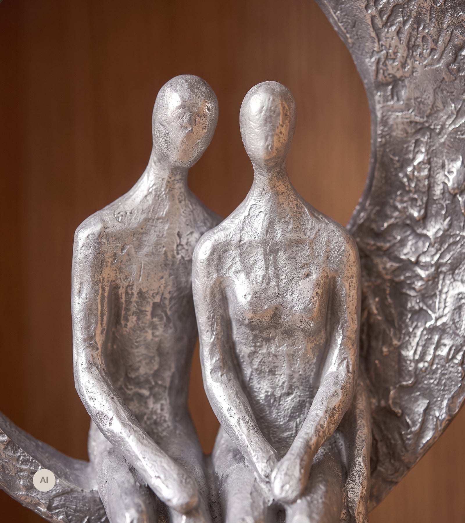 Skulptur, Par i Kærligheds cirkel, 30 cm