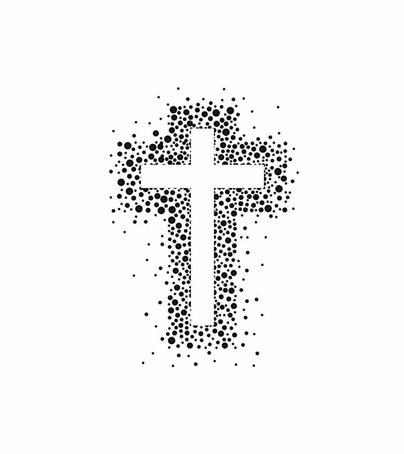 OnlyByGrace Stempel kors med prikker