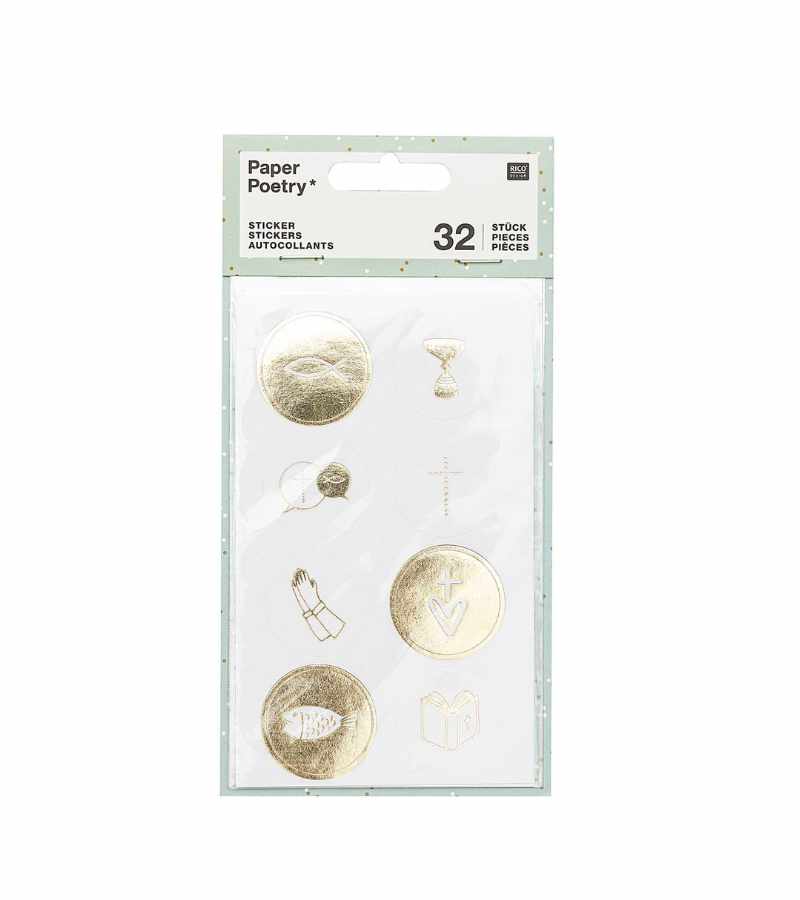 OnlyByGrace Stickers sæt Runde Kristne symboler 32 stk