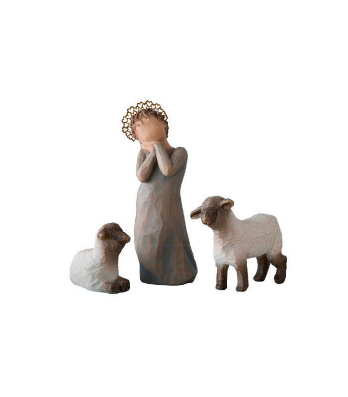 OnlyByGrace Willow Tree Lille Hyrde med to lam