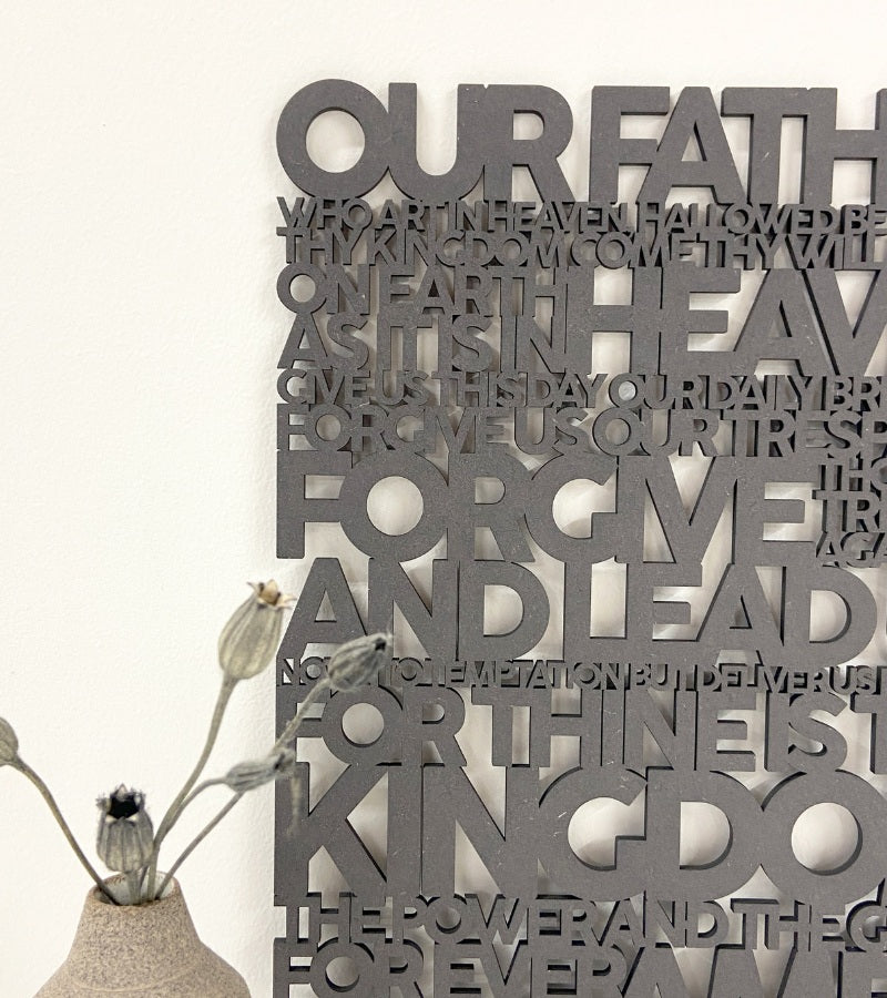 OnlyByGrace Wooden Words The Lords Prayer Sort