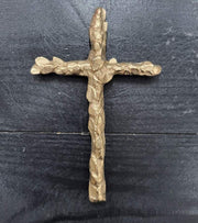 OnlyByGrace bronzekors med blade 12 cm