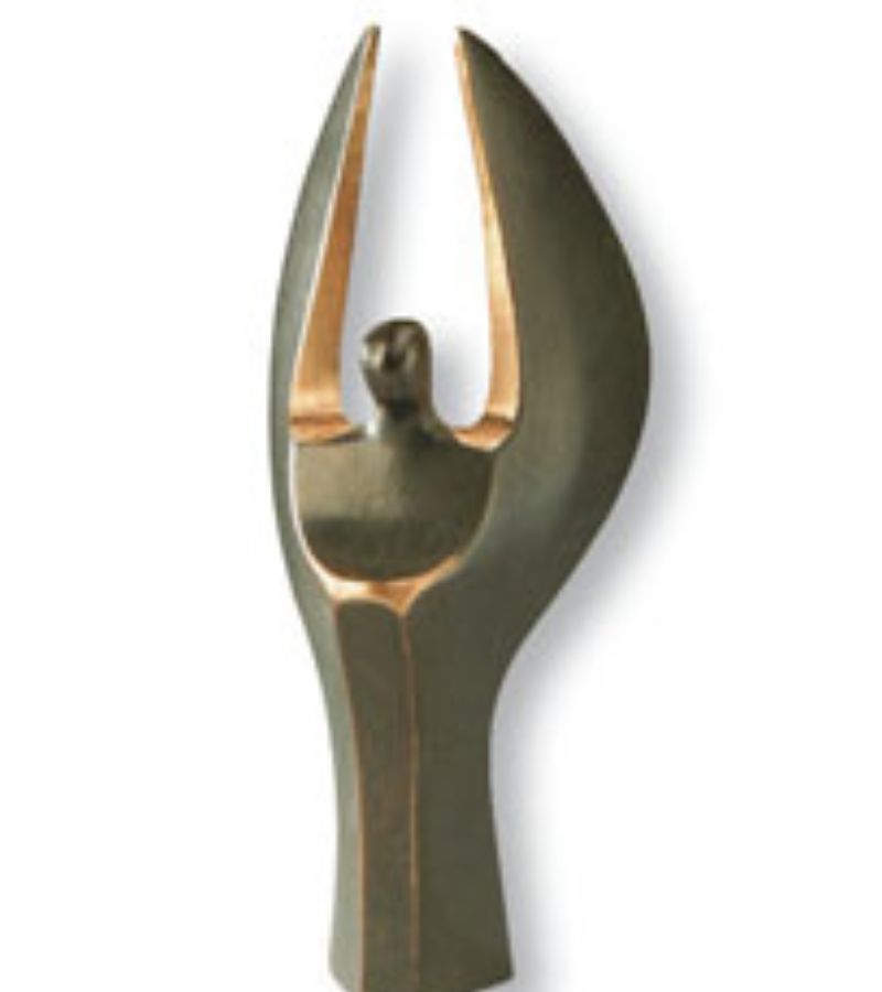 Engel - Bronze figur, 14 cm