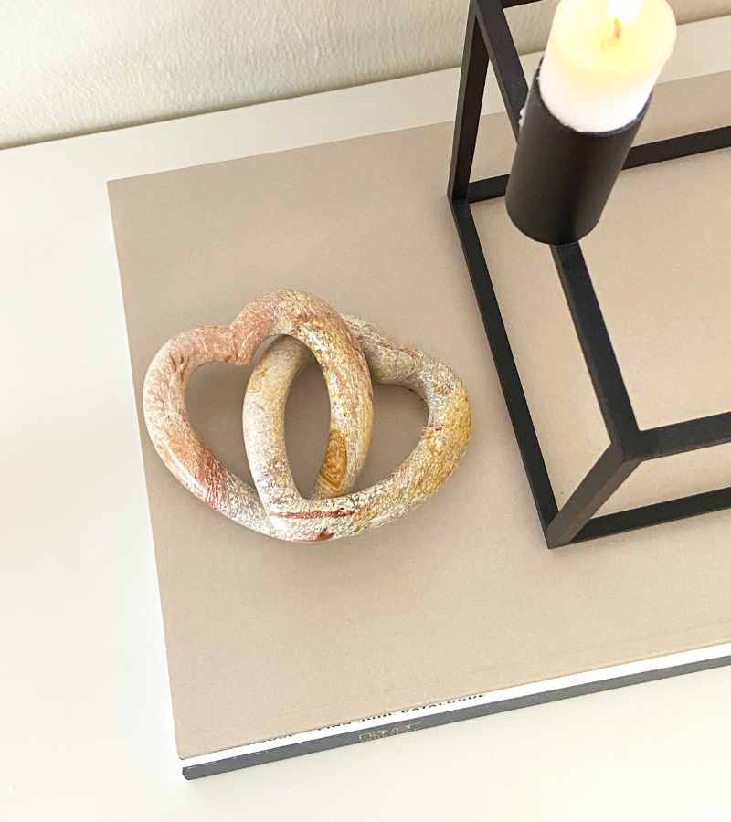 OnlyByGrace fedtsten dobbelthjerte