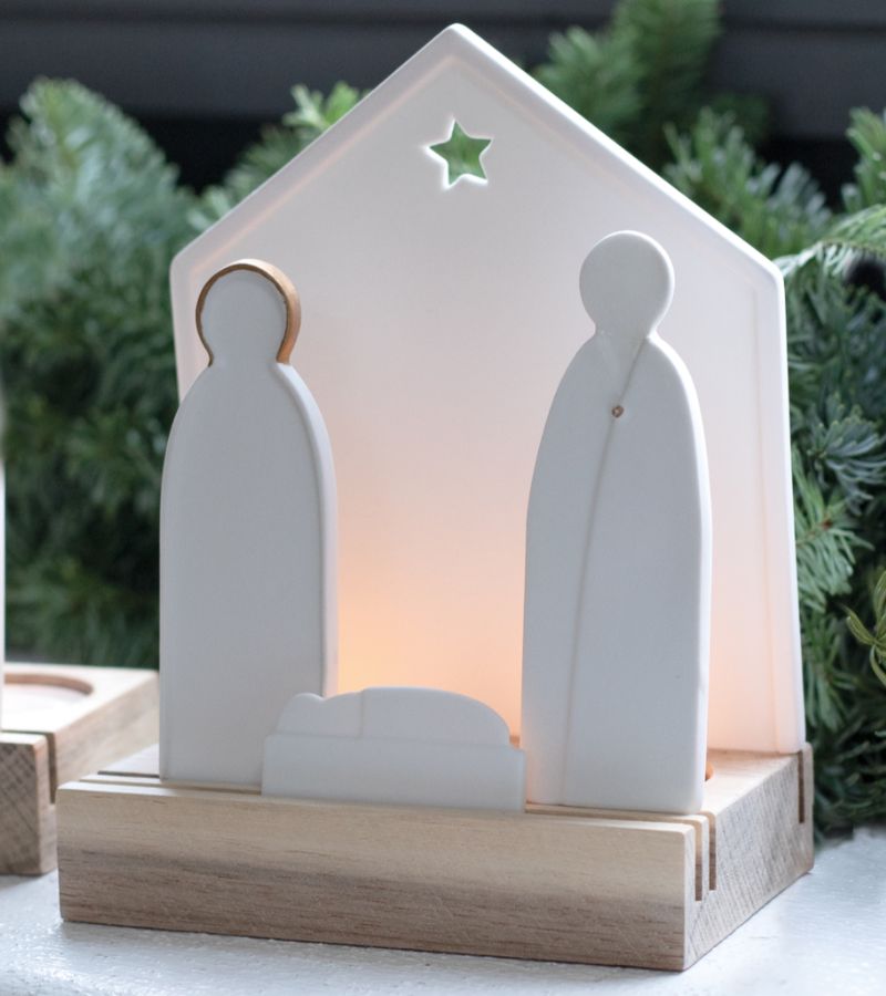 OnlyByGrace krybbespil silhuet hvid og guld