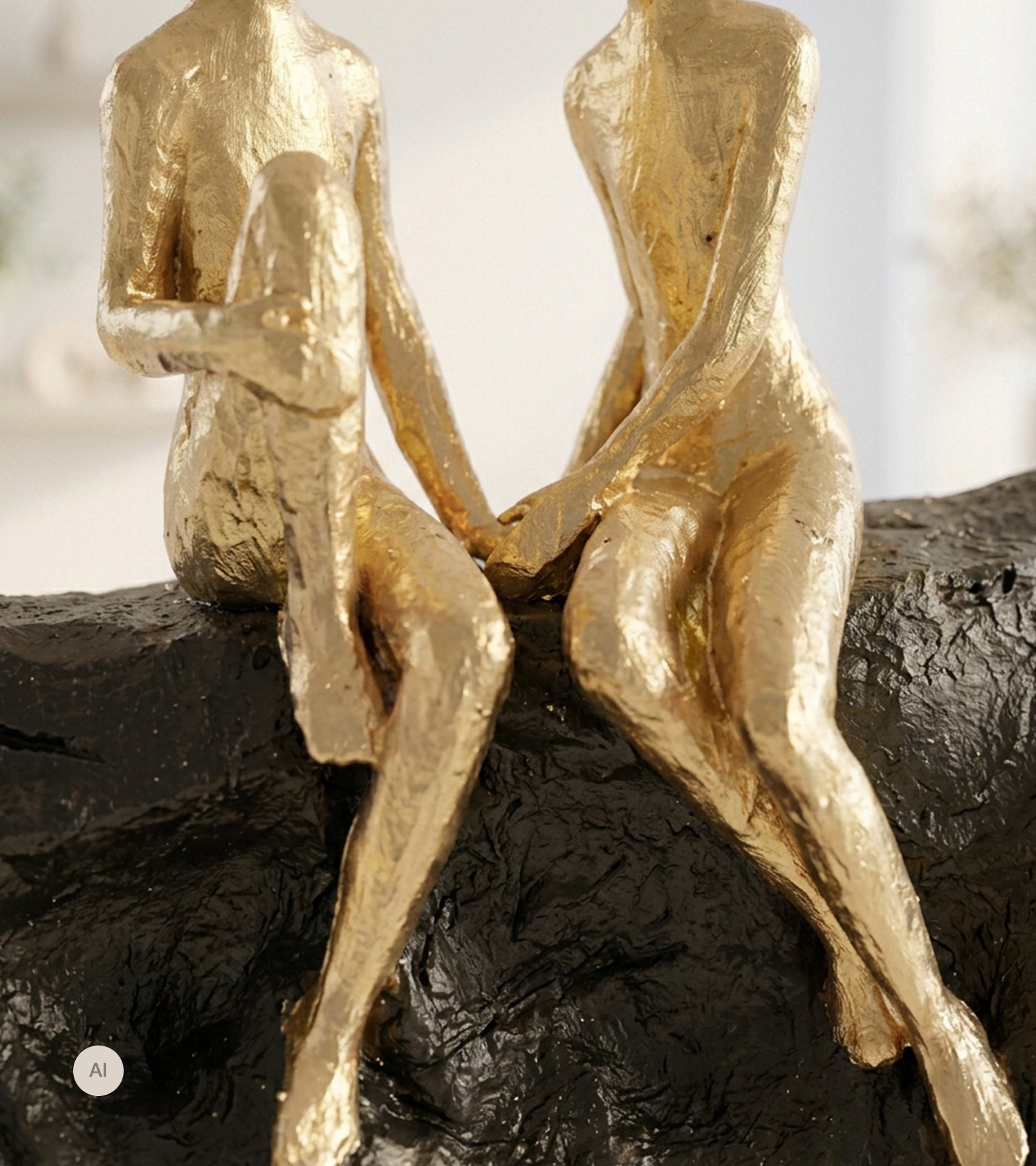 Skulptur: Forelsket, Guld og sort