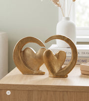 Bronze, Hjerter i to dele, Skulptur