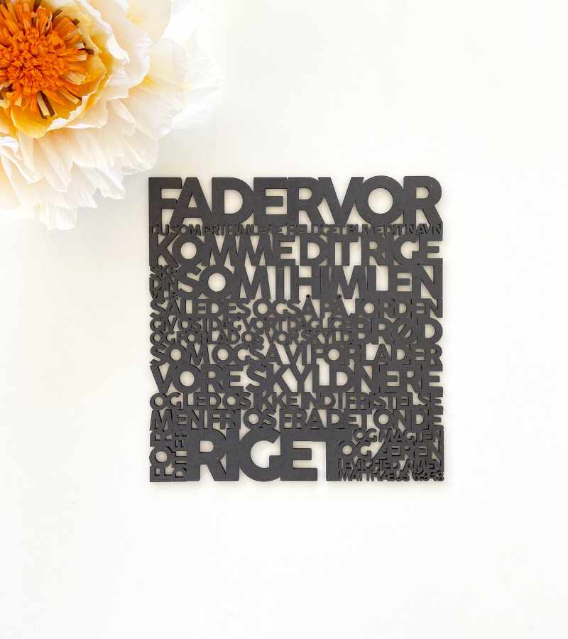 OnlyByGrace Bibelord Fadervor Sort Lille