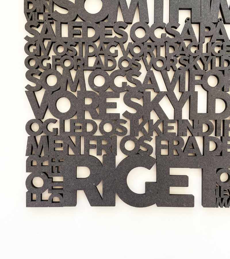 OnlyByGrace Bibelord Fadervor Sort Lille