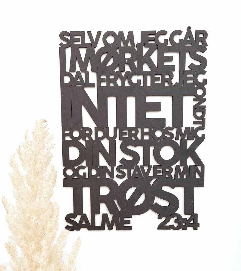 OnlyByGrace Bibelord Salme 23 Sort