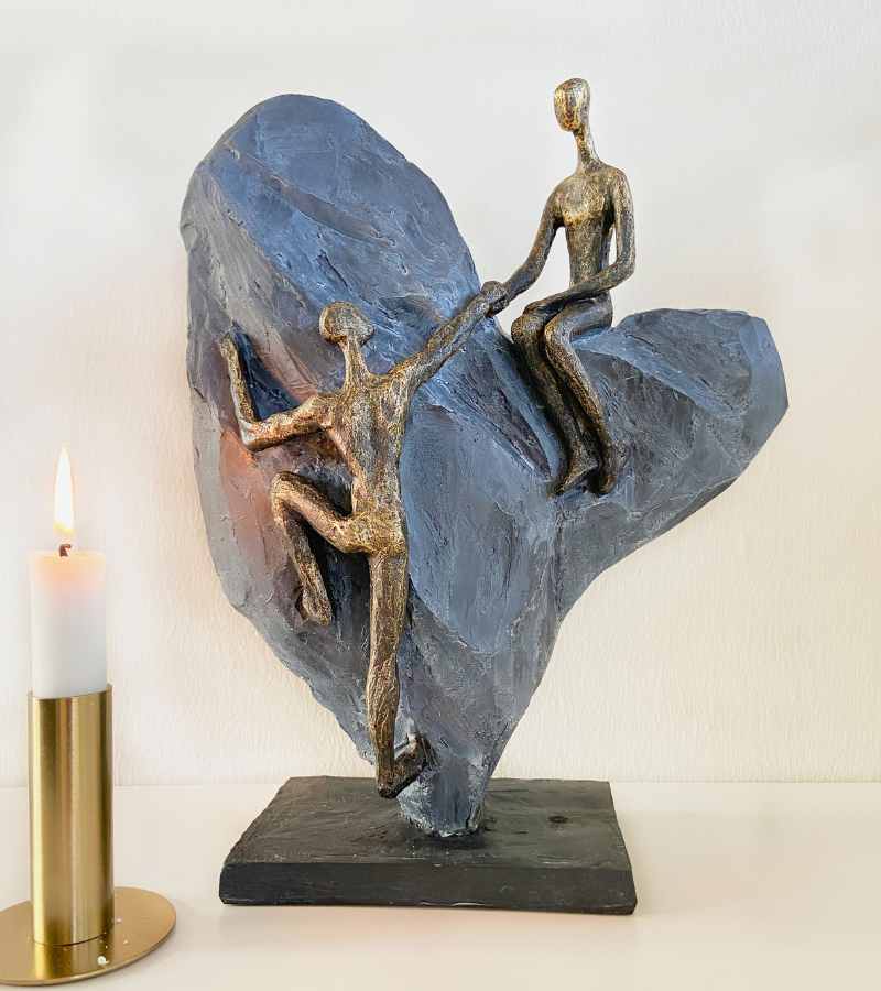 OnlyByGrace Skulptur Par På Hjerte Gilde