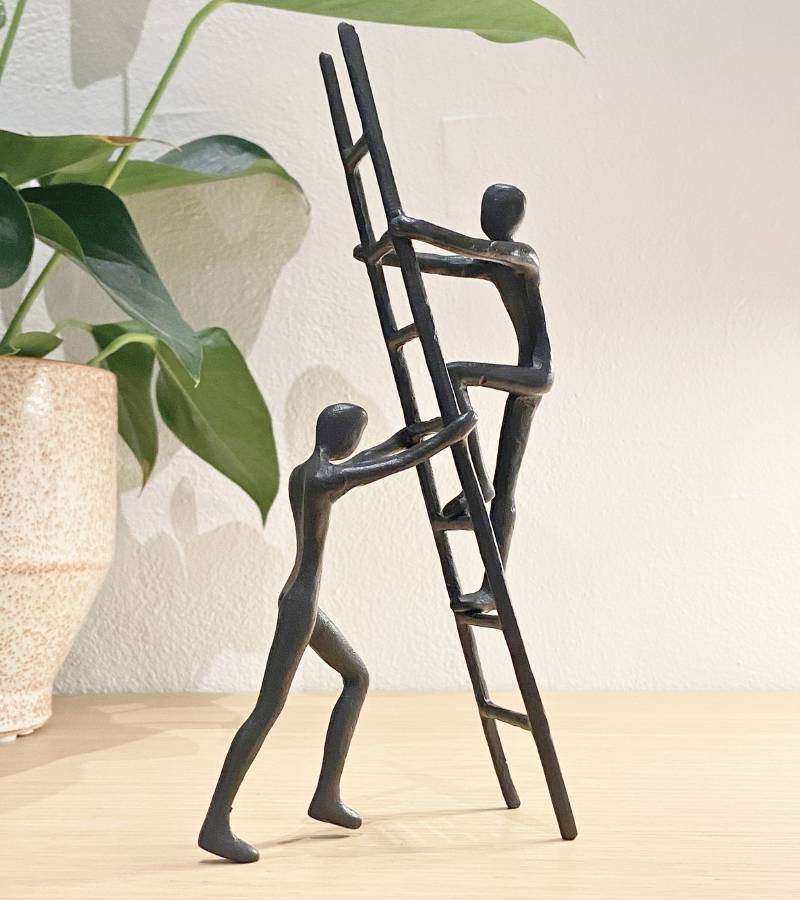 Skulptur: Teamwork, H 24 cm