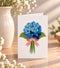 Mini quilling kort, Blomsterbuket