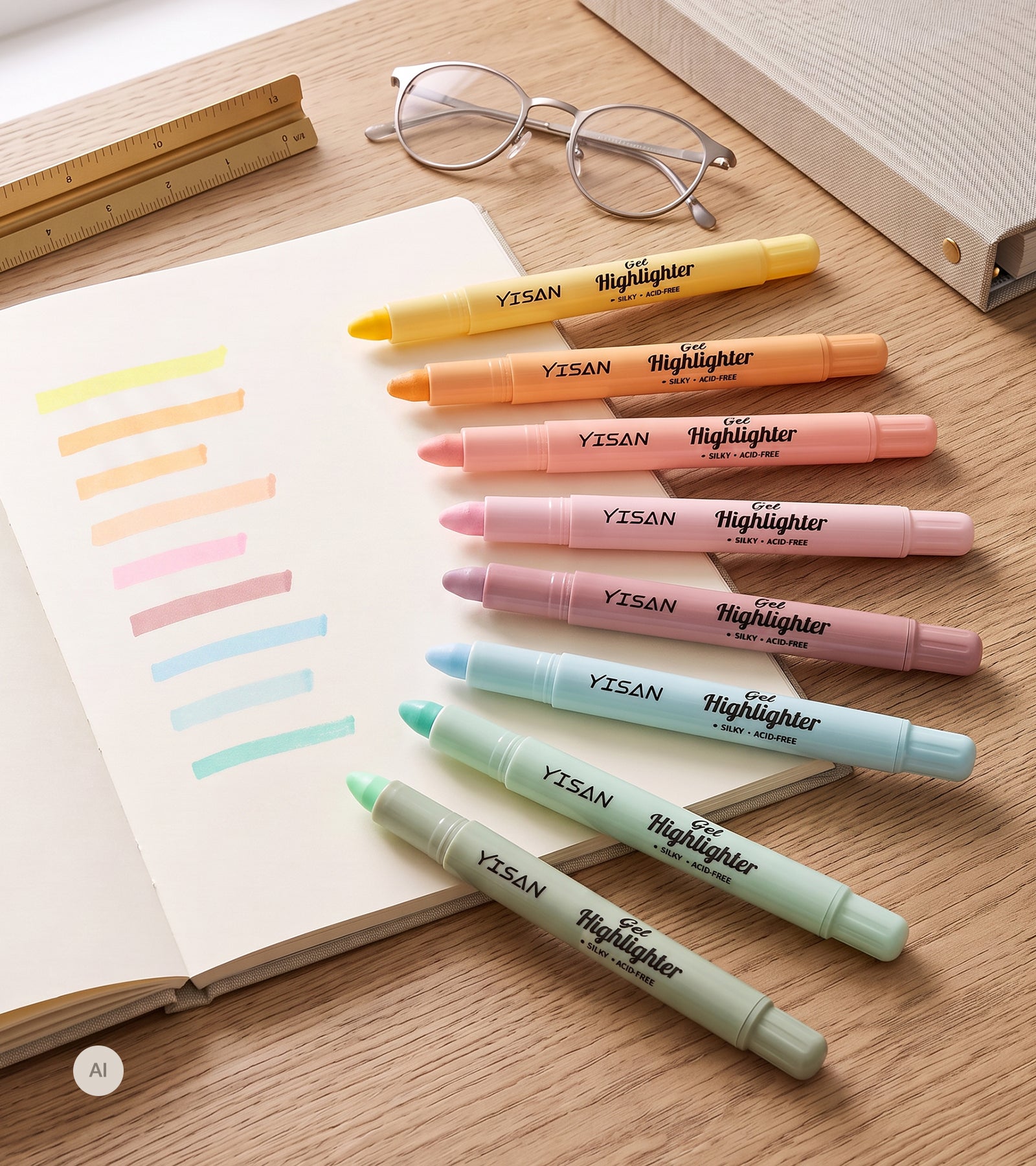Pastel, Gel Highlighter til bibelen, 8 stk