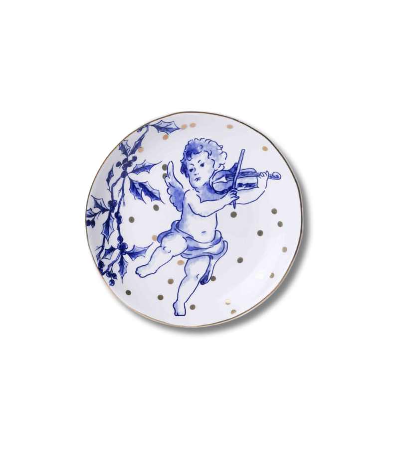 Petit Four Tallerken Med Skytsengel Porcelaen OnlyByGrace