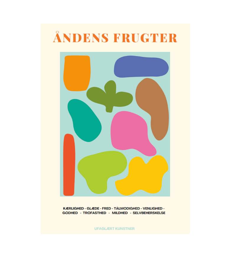 OnlyByGrace Ufaglært kunstner Åndens frugter Plakat