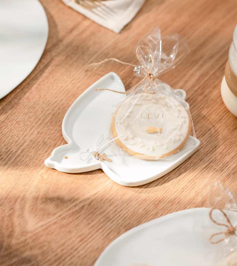Porcelænstallerken, Fugl, m. kors