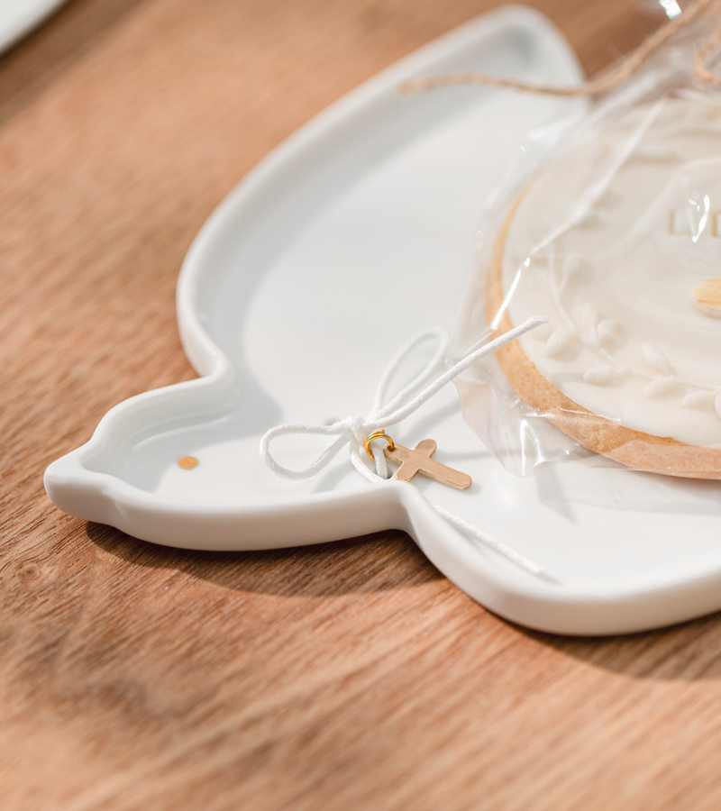 Porcelænstallerken, Fugl, m. kors