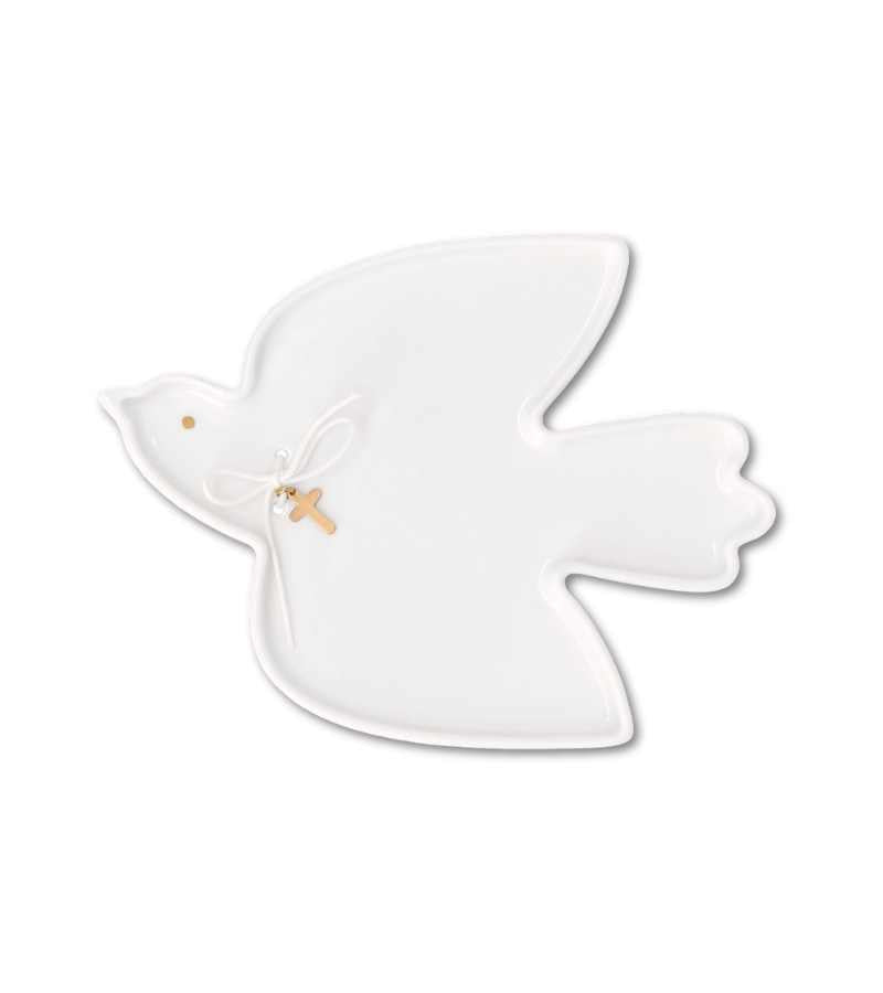 Porcelænstallerken, Fugl, m. kors