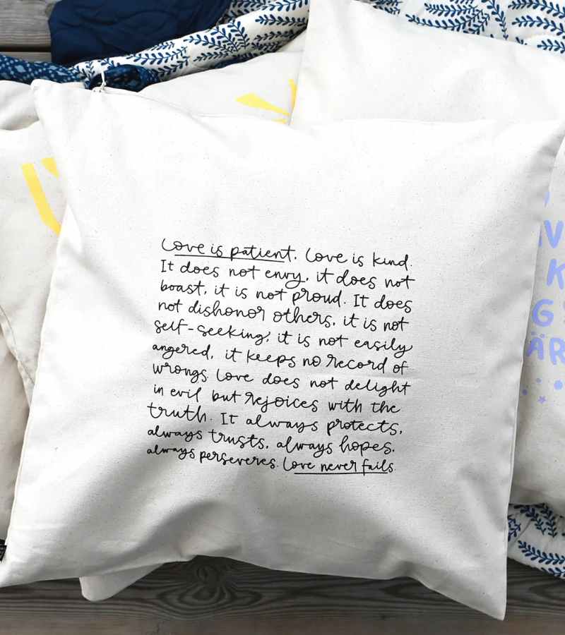 Pudebetraek Love is patient OnlyByGrace