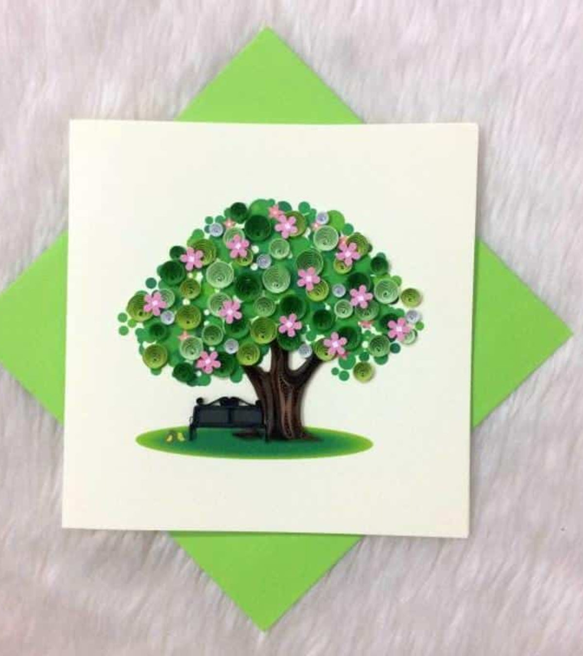 Quilling kort, Blomstrende træ