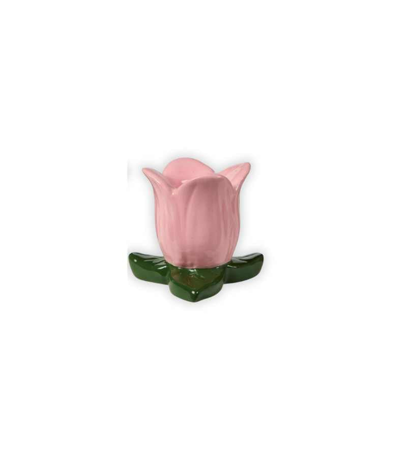 Retro blomst rosa lysestage OnlyByGrace