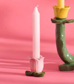 Retro blomst rosa lysestage OnlyByGrace