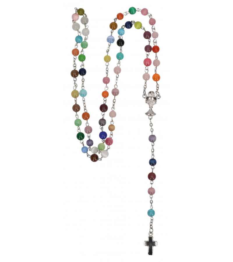 Rosenkrans Med Farverige Perle Kalk Og Kors OnlyByGrace