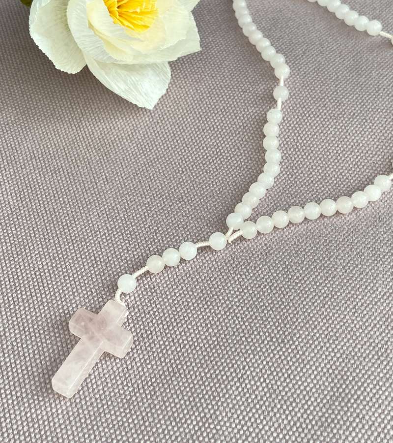 Rosenkrans Rosenkvarts Perler OnlyByGrace