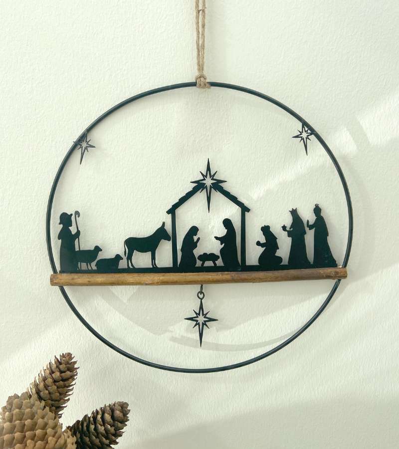 Rund Julekrybbe ophæng 30 cm OnlyByGrace