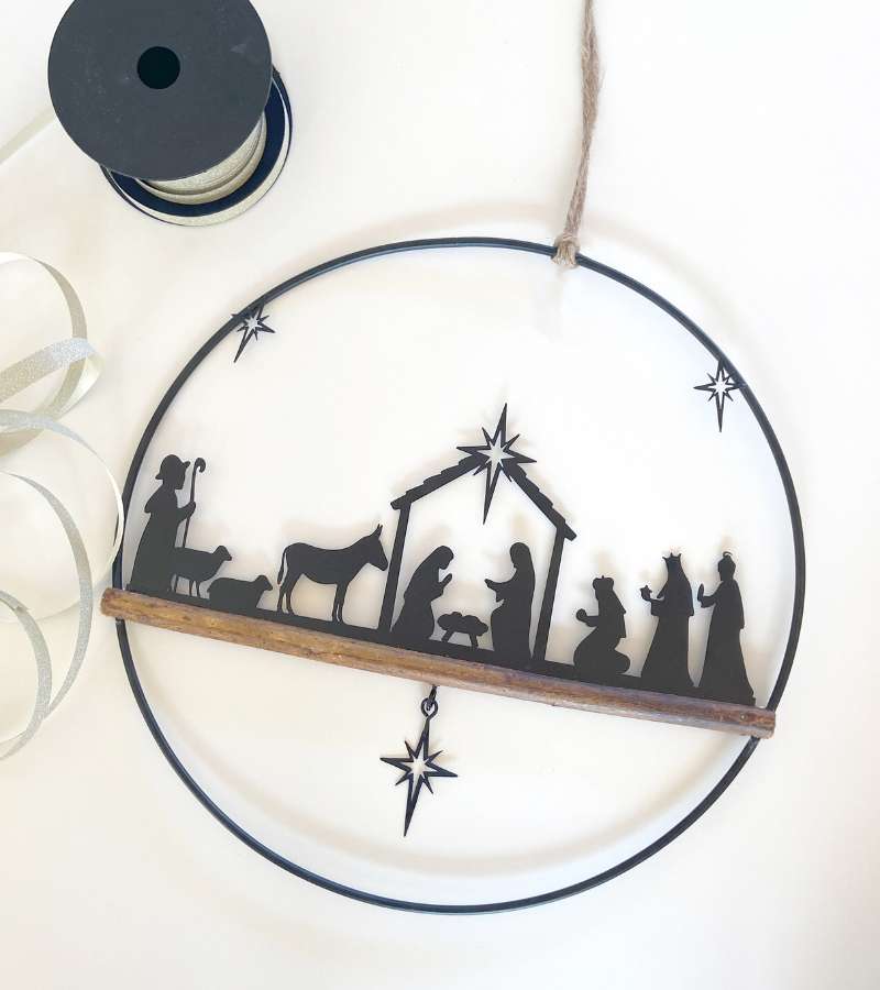 Rund Julekrybbe ophæng 30 cm OnlyByGrace