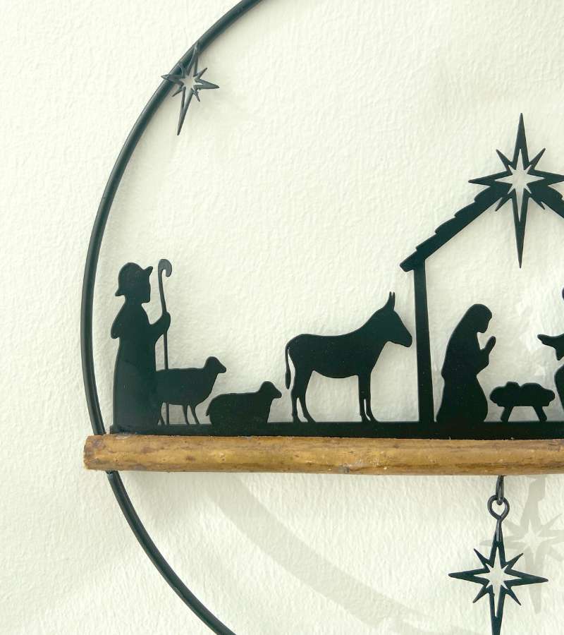 Rund Julekrybbe ophæng 30 cm OnlyByGrace