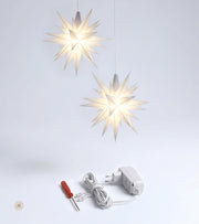 Sæt a 2 Herrnhuter Stjerner, Hvid, 13 cm LED, incl. adapter