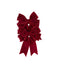 Sæt af 2 velour sløjfer, 15 cm, Bordeaux